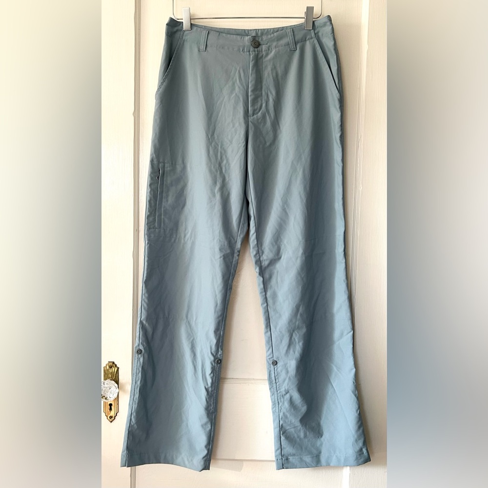Patagonia Women's Cargo Hiking Pants Full Length Roll Hem Pale Teal 8